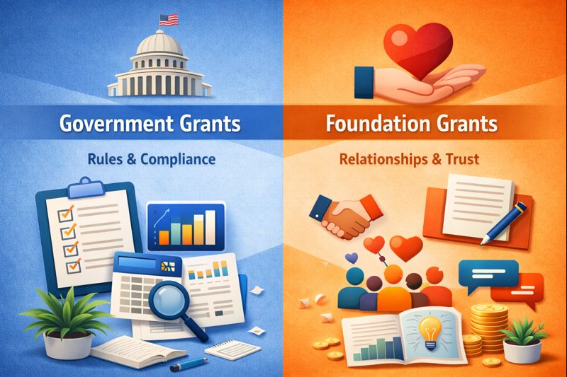 The Difference Between Government and Foundation Grants — What You Must Know