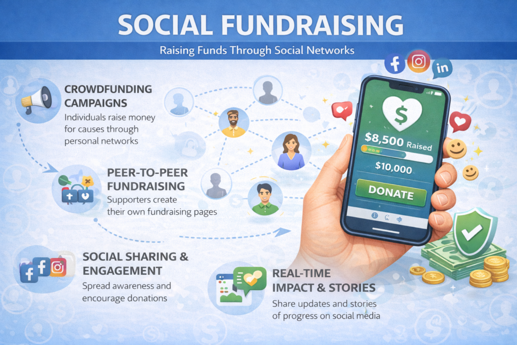 how to use Facebook & Instagram fundraisers 